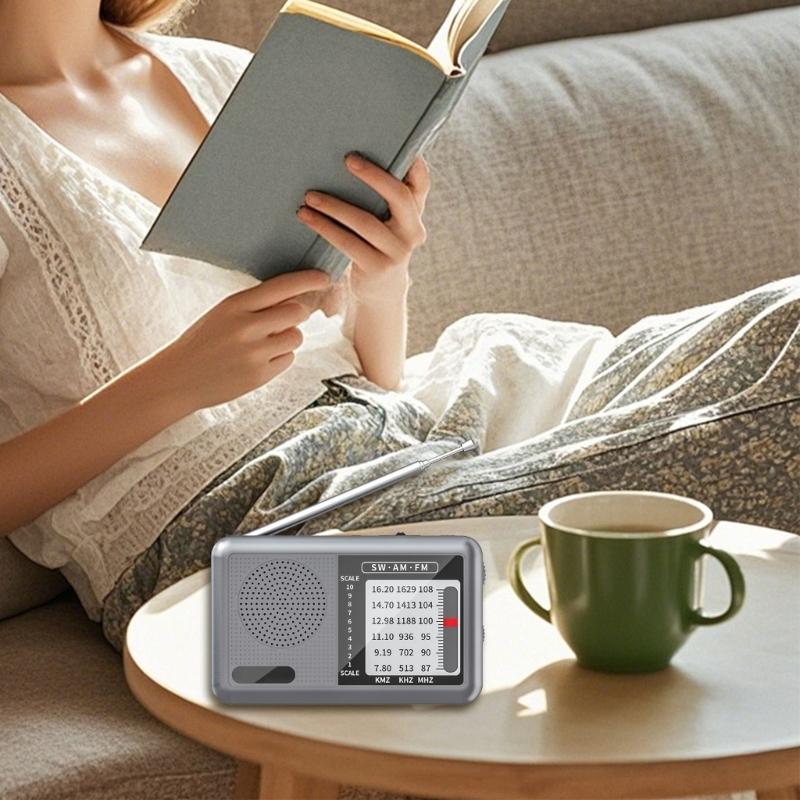 Portable Radio AM FM Shortwave Radio AM FM Weather Radio Sound Equipment Great Reception Earphone Transistors Radio