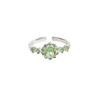 Cold Moonstone Snowflake Opening Ring Niche High-End Women'S Fashion Personality Light Luxury Ring