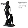 Elegant Woman And Dog Statue 3D Printed Women Figurine, Egyptian Goddess Sculpture, Light Luxury Sculpture Collectible Tabletop for Living Room