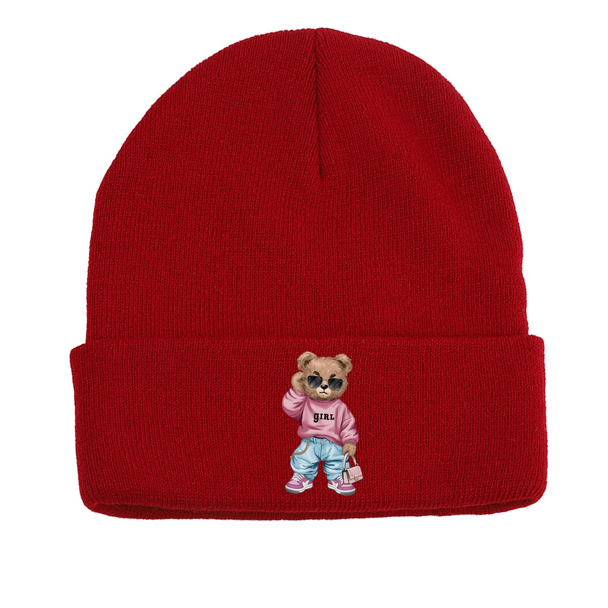 Крутая вязаная зимняя шапка «Крутой медведь»?Шапка бини — фото 14