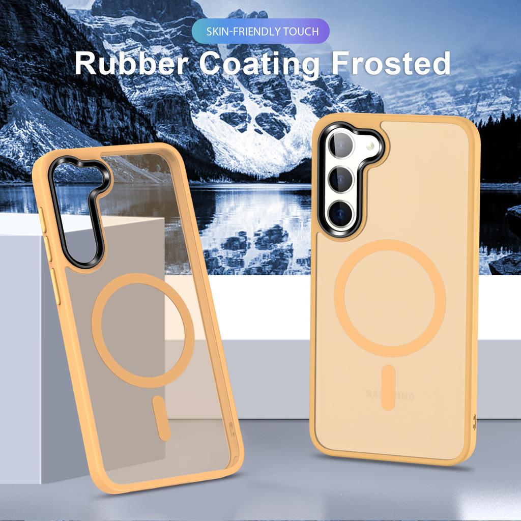 For Samsung S25 Edge Skin-sensitive Magnetic Phone Case S24ultra Frosted Anti-fall Phone Protective Cover