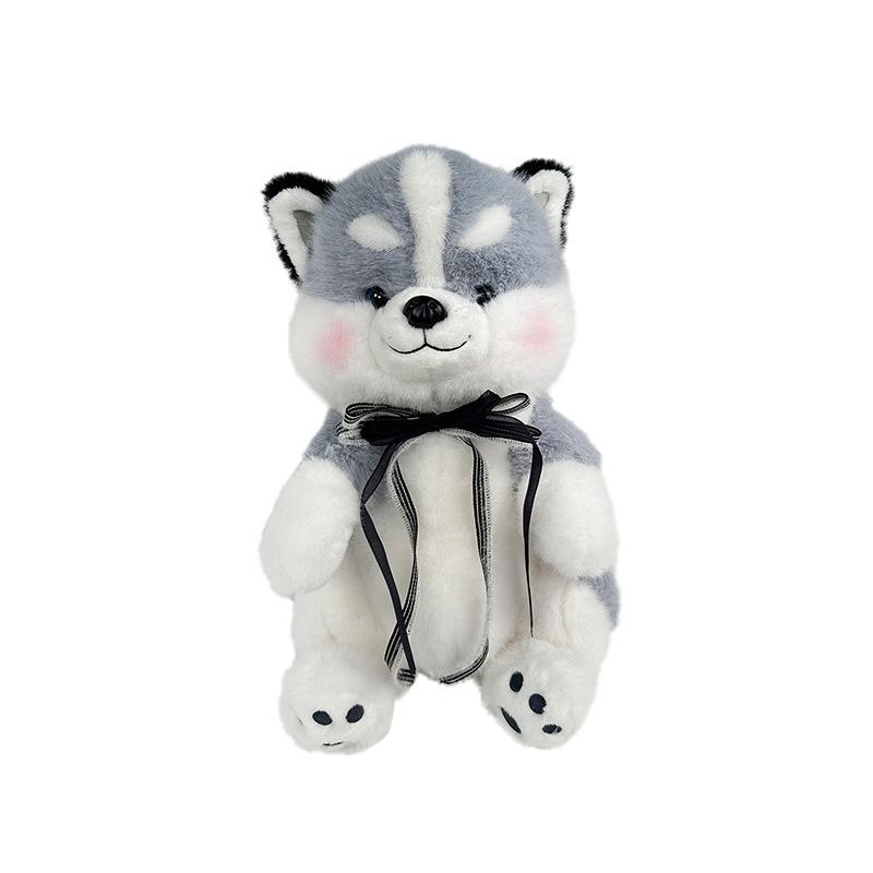 New Husky Dog Doll Bag Large Capacity Winter Plush Backpack Video Game City Redemption Dolls