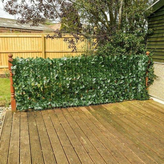 Artificial Hedge Leaves Faux Ivy Grass Wall Backdrop UV-resistant Artificial
