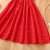 Girls' Fashionable And Caring Printed Dress For Summer, Children's Casual Dress With Bow Ties