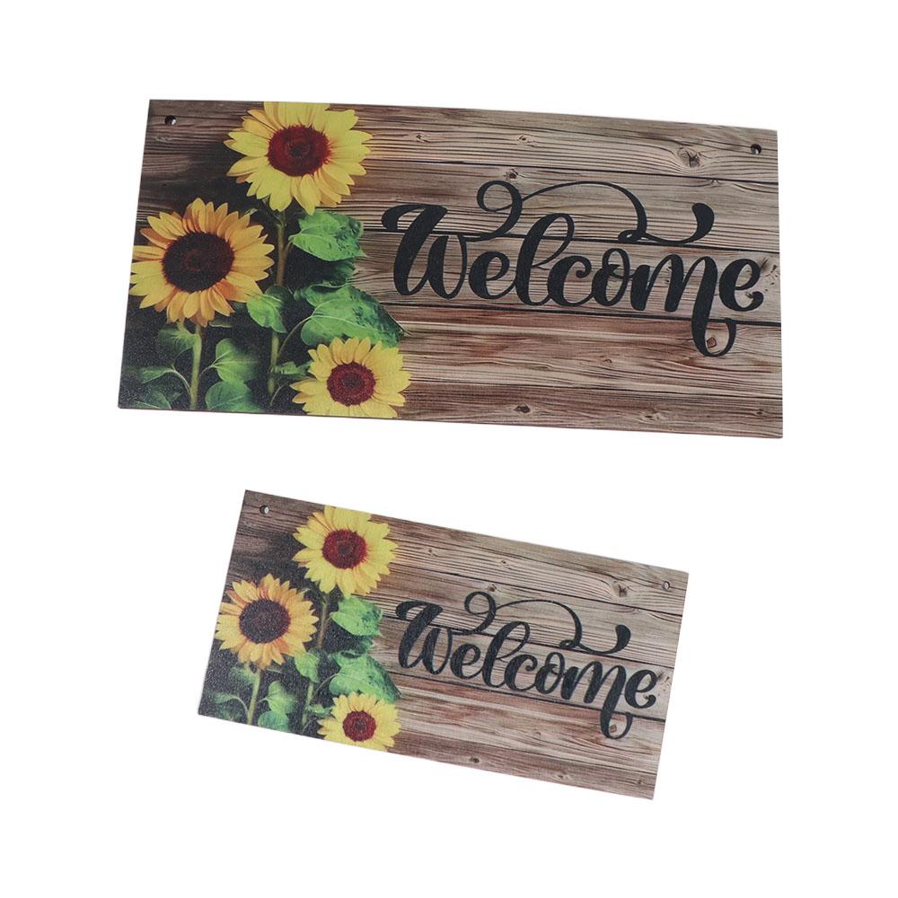 Lightweight Welcome Door Sign Pastoral Style Wooden Decoration Sign  Garden Decoration