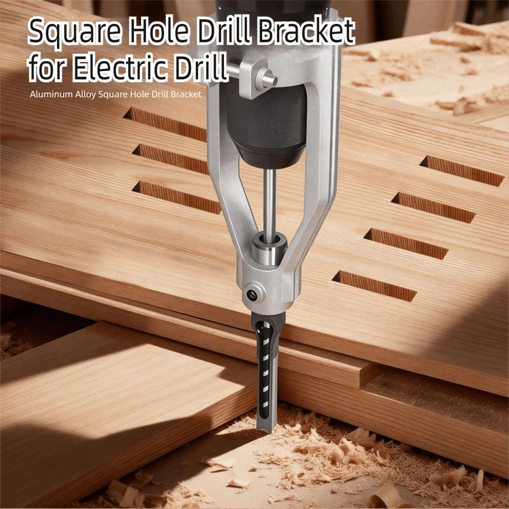 New Portable Square Hole Drill Bit 6.4/8/11/12.7/14mm Adapter DIY Square Hole Drill Bit Adapter Mortising Chisel Drill