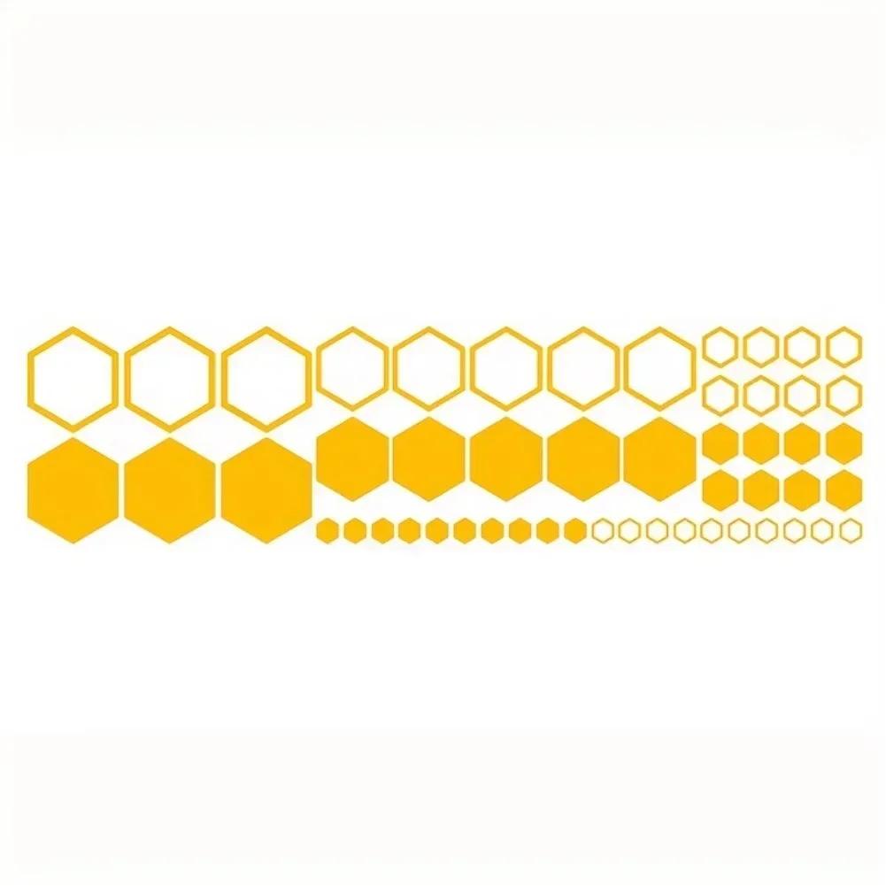 52pcs Honeycomb Auto Vinyl Decals Large and Small Combination Hexagonal Stickers DIY Car Body Cool Styling Open Style Decoration