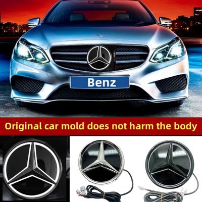 Car Front Grilled Star Emblem LED Illuminated Logo White Blue Red Light for Mercedes Benz W253 W204 W205 W213 Glc Gle W166 W176