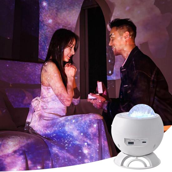 Sleep Aid Night Light for Kids Star Northern Lights Projector with Built-in Blue-tooth Speaker, 8-Color Adjustable Soft Wireless Projection