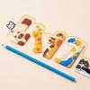 texture5Pcs Mini Palm Cartoon Ruler Set Straight Rulers Student Stationery Supplies for Kids Back To School Classroom