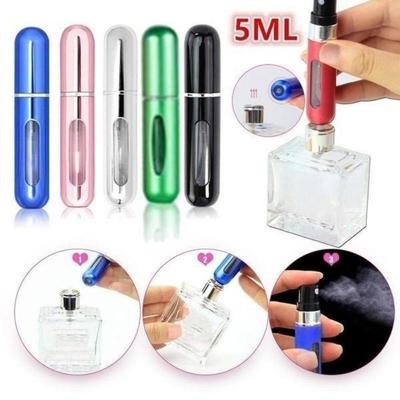 5ML Mini Vacuum Refillable Perfume Atomizer Bottle Travel Scent Pump Spray Capsule Case