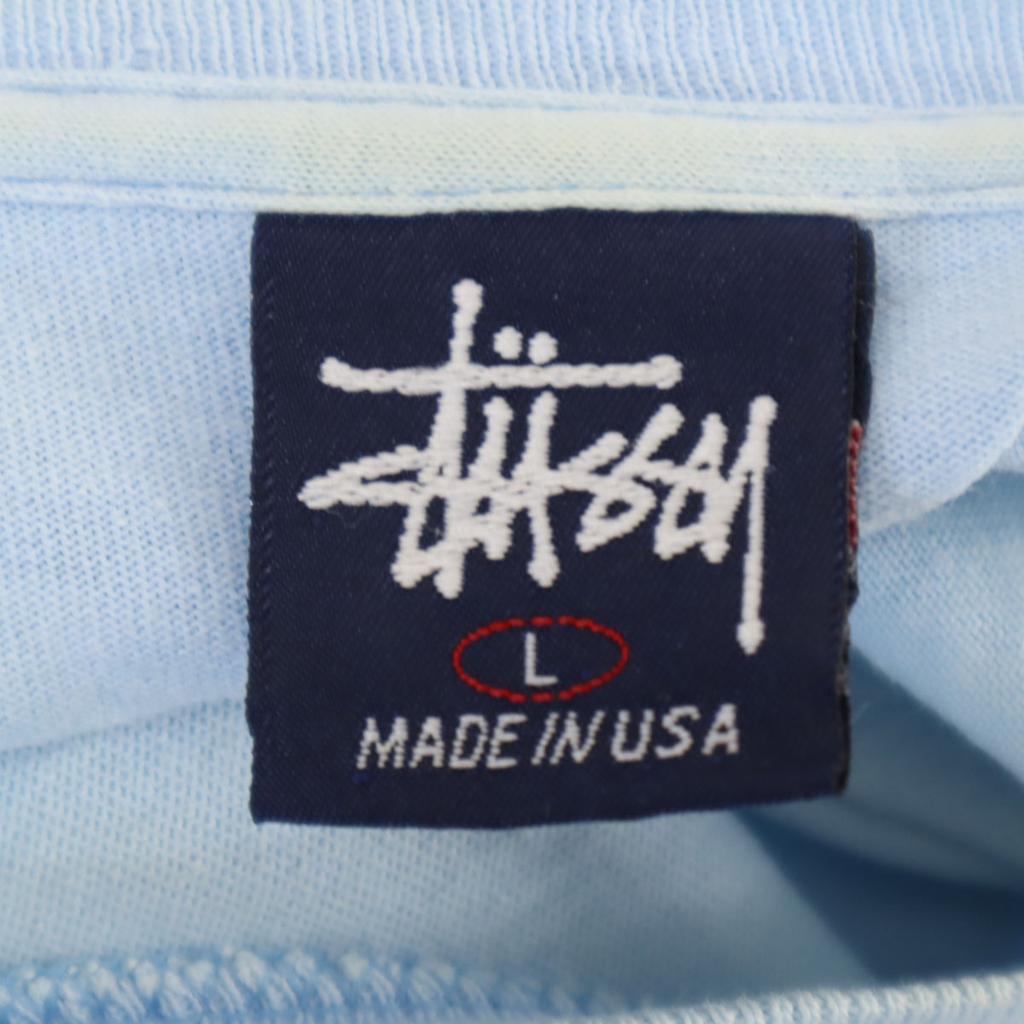 Stussy 90s Made In USA Old Long Sleeve T-shirt L Light Blue Ron T Men's Used