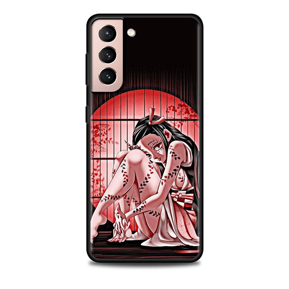 Shell For Samsung Galaxy S22 S21 S20 Ultra FE S22 S21 S20 S10 S9 S8 Plus 4G 5G S10e S7 Edge Cartoon Demon Slayer Tomioka Giyuu