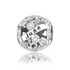 New 925 Silver Charms Colored Zircon Twelve Months Beads Pendant Bracelets Necklaces Womens DIY Jewelry Gift