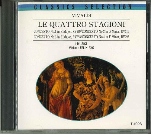 

CD VIVALDI - Le Quattro Stagioni T1928 Classics Select Japan Classical Used