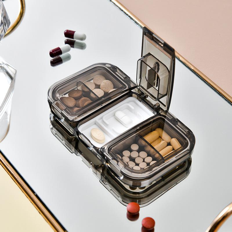 1PC Pill Cutter Box Portable Drug Box Tablet Cutter Splitter Medicine Pill Holders for Outdoor Travel Organizer Sealed Box