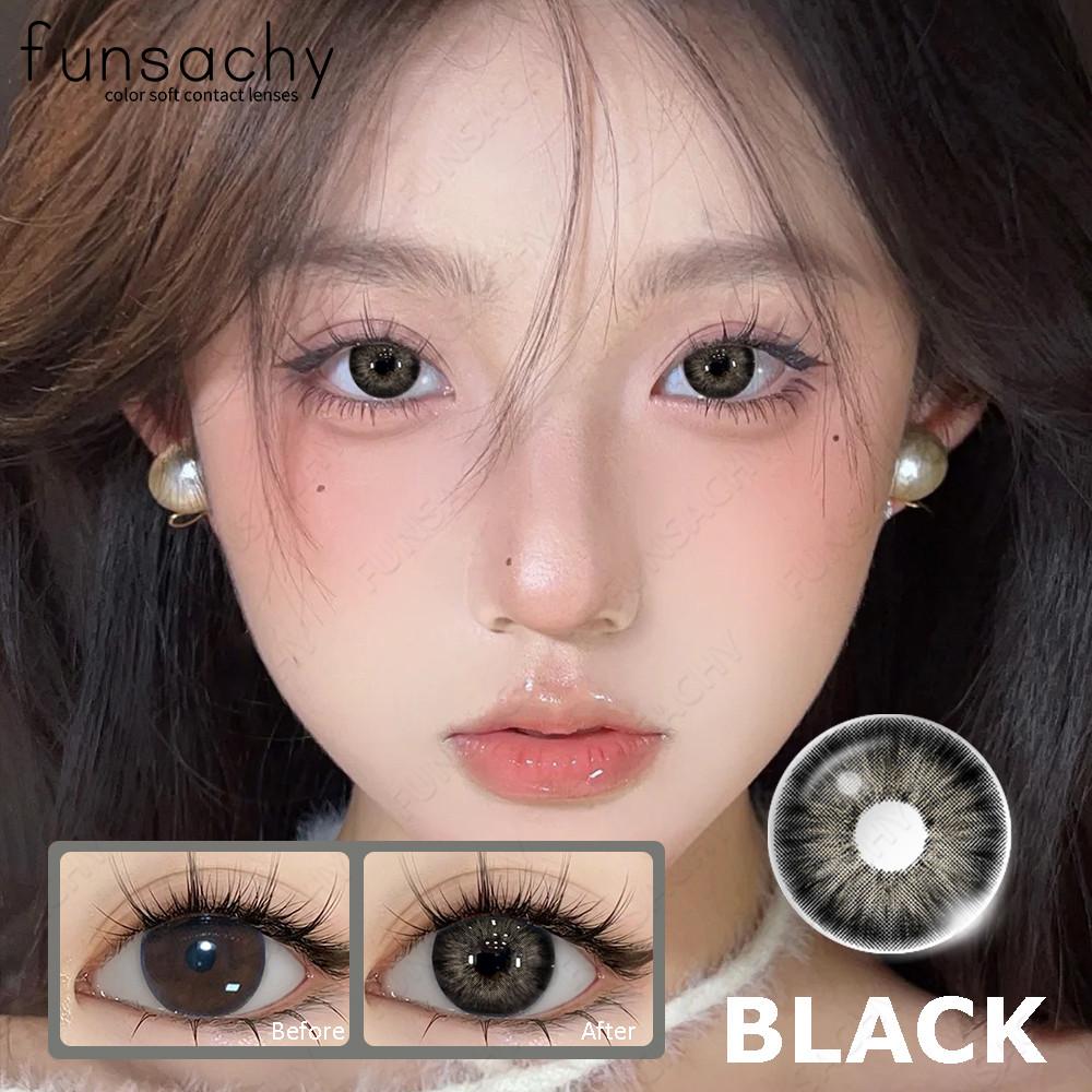 FUNSACHY 1 Pair Fashion Colored Contact Lenses Korean Brown Contact Lenses High Quality Natural Cosmetic Pupils Lenses Annual
