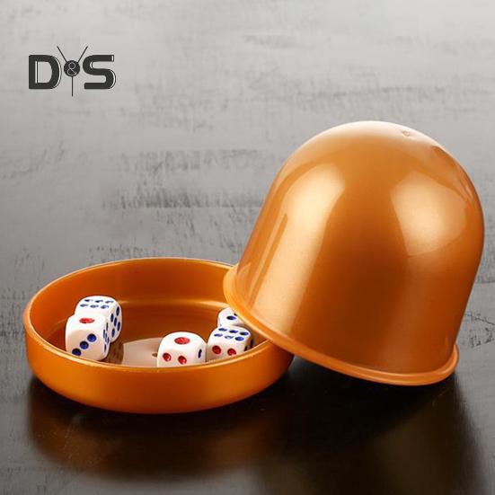 1 Satz Würfelbecher mit Sockel, 6-Punkt-Würfel, robuster manueller Shaker-Becher, für Erwachsene, Familienabend, Bar, Party, Glücksspiel, Trinkbrettspiel, Casino-Ausrüstung