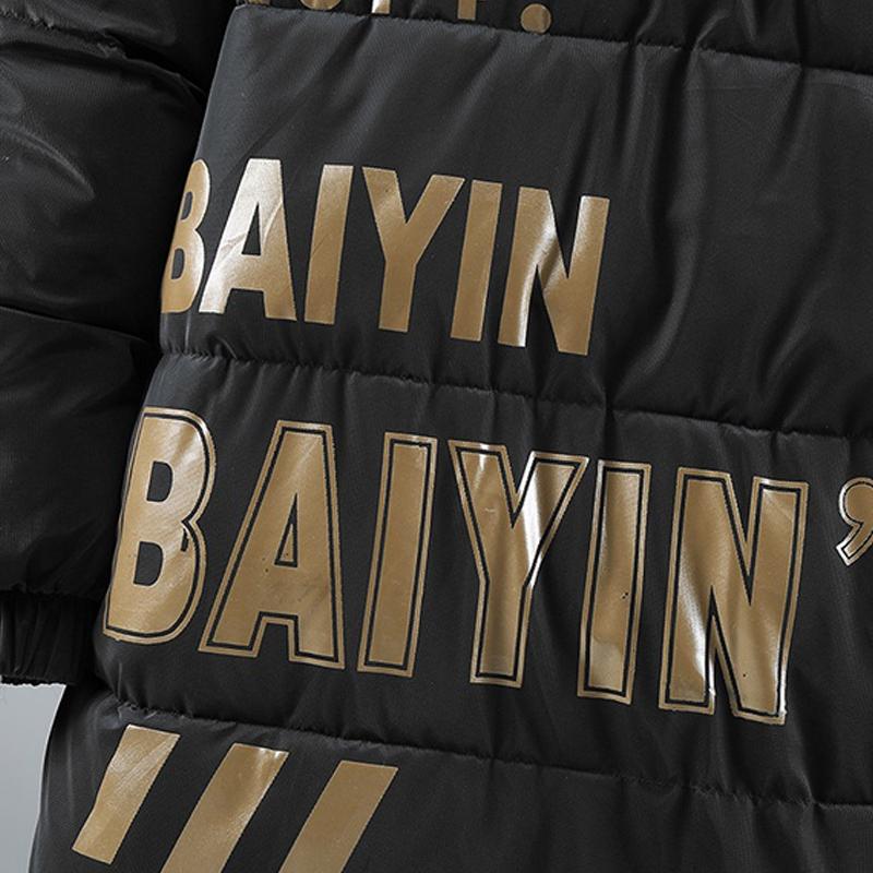 Nadměrná velikost 4XL-10XL Módní pánské dlouhé parky Zimní nadměrné svrchní oblečení S kapucí Ležérní Volné Silné Teplé Zimní kabát