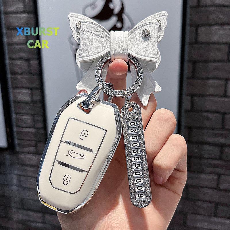 For Peugeot 207 3008 208 308 2008 307 508 5008 407 301 206 Citroen C1 C2 C3 C4 Grand Picasso C5 Ds 3 5 Tpu Car Key Case Cover