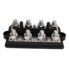 Bus Bar Marine RV Battery Terminal Power Distribution Block 2 Row M8 Stud DC12‑48V 150A Black