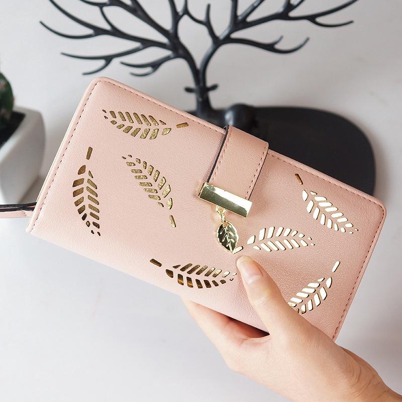 Women Purse Fashion Wallet Long Card Holder Clutch Leather Pu Wallets Crown