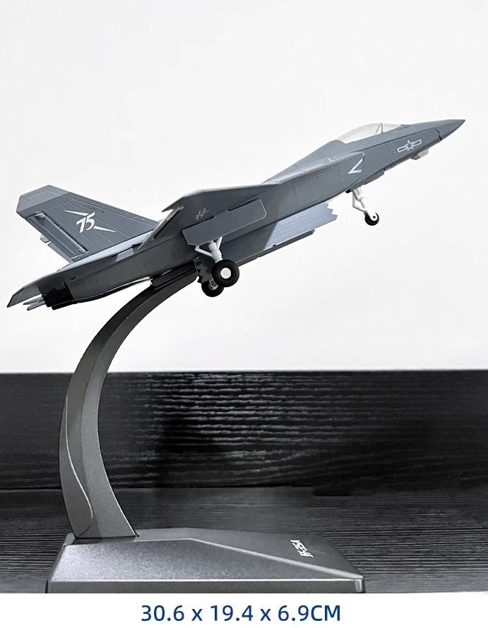 

1: 64 [75th Anniversary Painting] J-35a Aircraft Model Simulation Alloy Carrier Based Stealth Fighter Ornament Collection