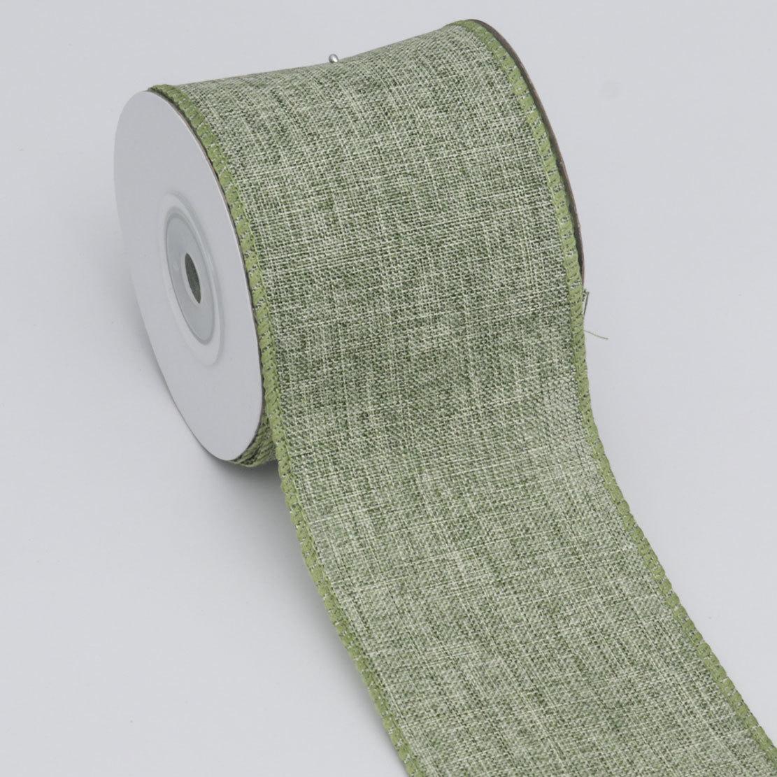 

Декоративная романтическая и уютная однотонная рождественская декоративная лента, клетчатая лента, имитация пеньковой ленты, искусственная пеньковая тканая лента с проволочным краем 6.5cm*10 yards