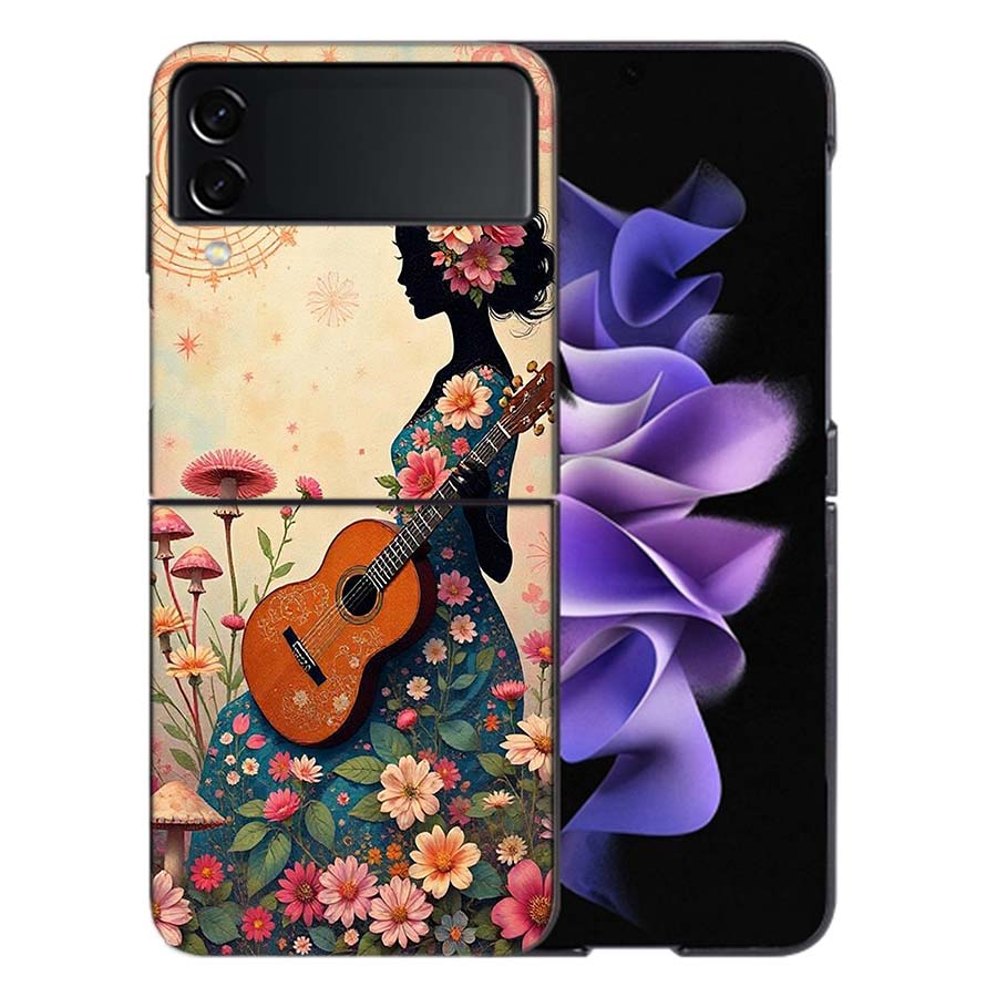 

Стильная Силуэт Гриба Чехол Для Samsung Z Flip7 6 Galaxy Чехол Ударопрочный Z Flip5 Z Flip3 4 5G Жесткий Чехол Телефон ТПУ ПК Жесткий Galaxy Z Flip 5 5G