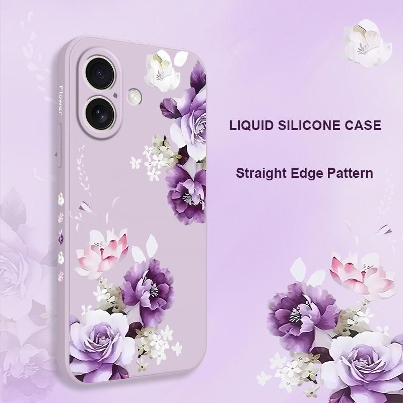 Good Luck Flower Phone Case For iPhone 17 Air 16 16e Pro Max Plus Mini Liquid Silicone Soft Cover