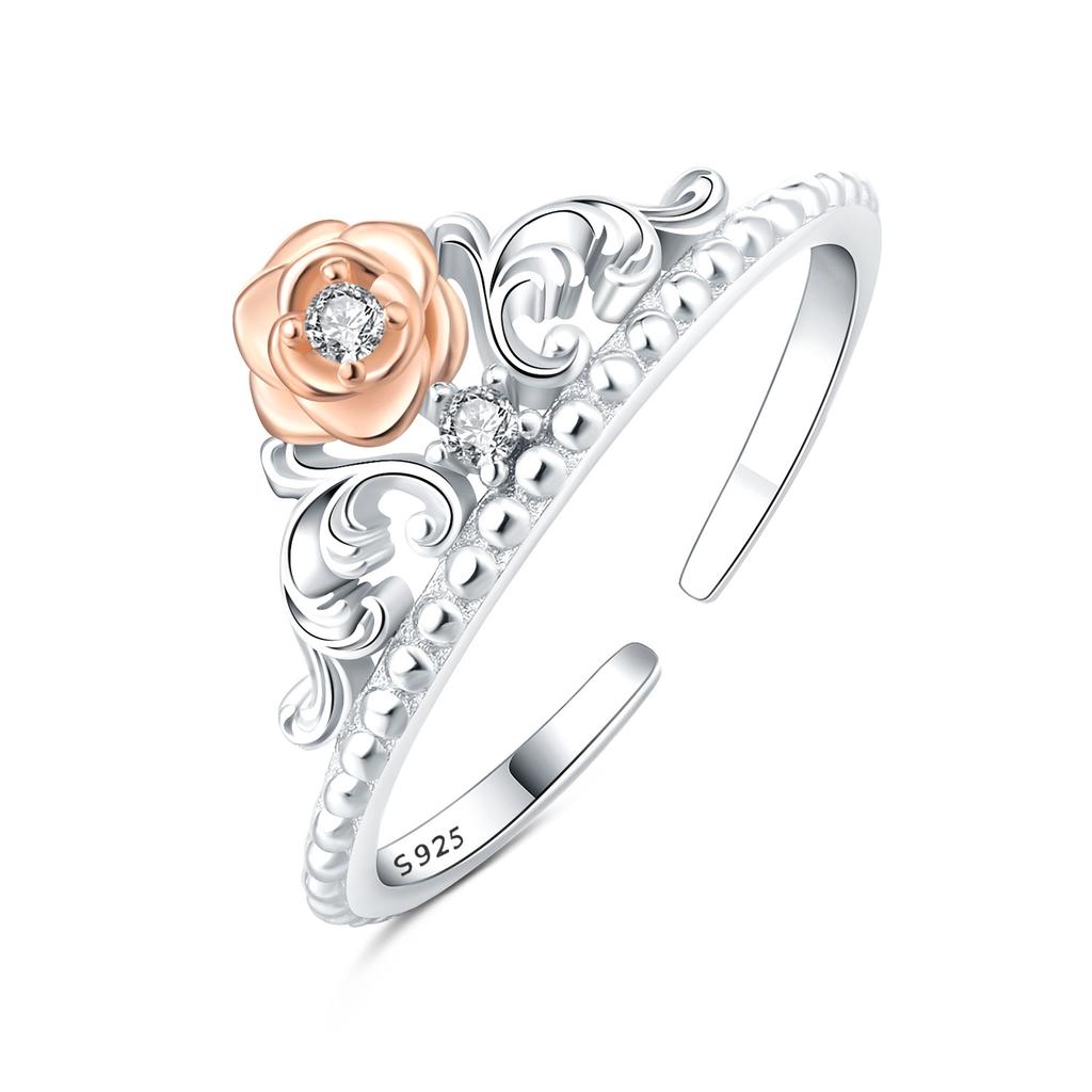 copper 30 Styles Beautiful Flowers Opening Rings Ideal For Women Adjustable Finger Ring Personality Jewellery Party Gifts