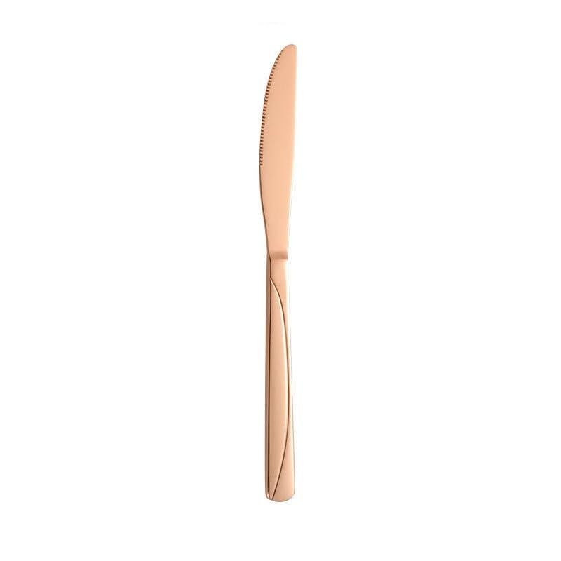 Mirror Finish Rose Gold Plated Stainless Steel Flatware Set Copper Silverware Set Rose Gold Spoon Color Cutlery Set