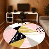1pc Geometric Circle Round Chair Mat Area Rug - Non-Slip, Floor Mat for Office, Bedroom, and Indoor Decor C1125584