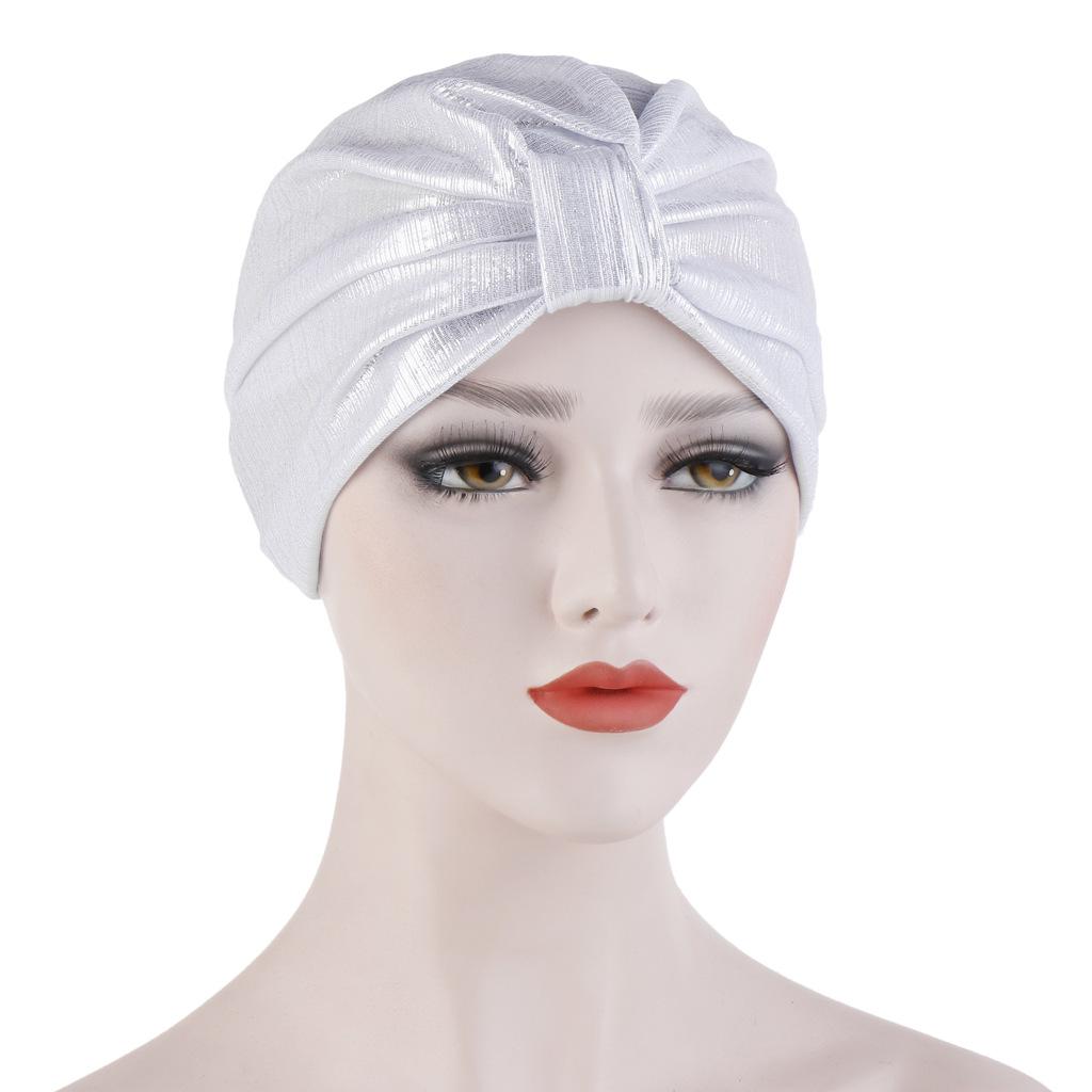 Bronzing Women's Knotted Turban Cap