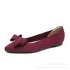 Punta Appuntita Bocca Bassa Tessuto Fondo Piatto Donna Fiocco Lavorato a Maglia Fondo Morbido Scarpe Grandi Taglia 34-43