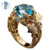 Women Fashion Wave Open Ring Adjustable Cubic Zirconia Rhinestone Party Jewelry Creative Unique Handmade Gift Idea For Her Daily