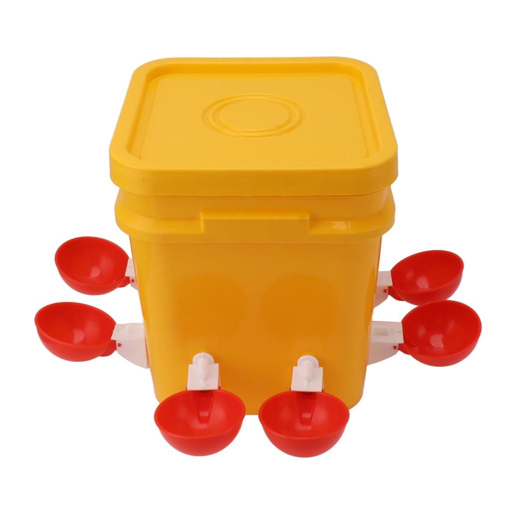 Automatic Chicken Waterer Cup with 12L Handheld Barrel Poultry Drinking Equipemnt for Goose Duck