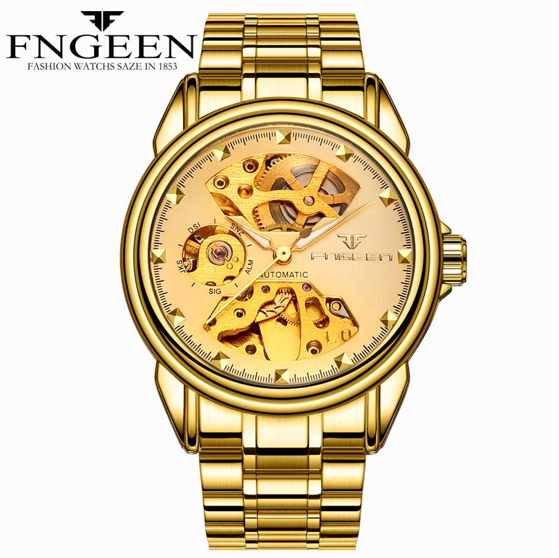 Couple Mechanical Watch Business Double-sided Hollow Men's Watch Waterproof Mechanical Gift Watch