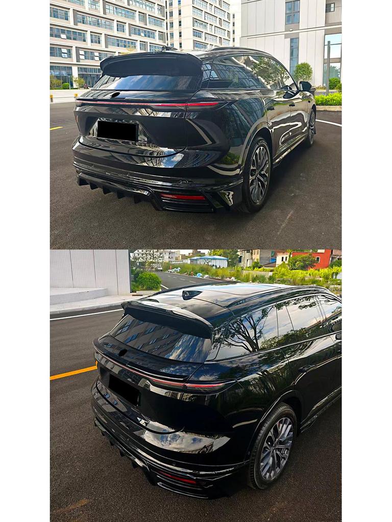 NIO ES6 Upgrade: Pluto Bright Black Aero Kit (Front Lip, Rear Lip, Tail Wing, Top Wing) for 2023-2024 Models