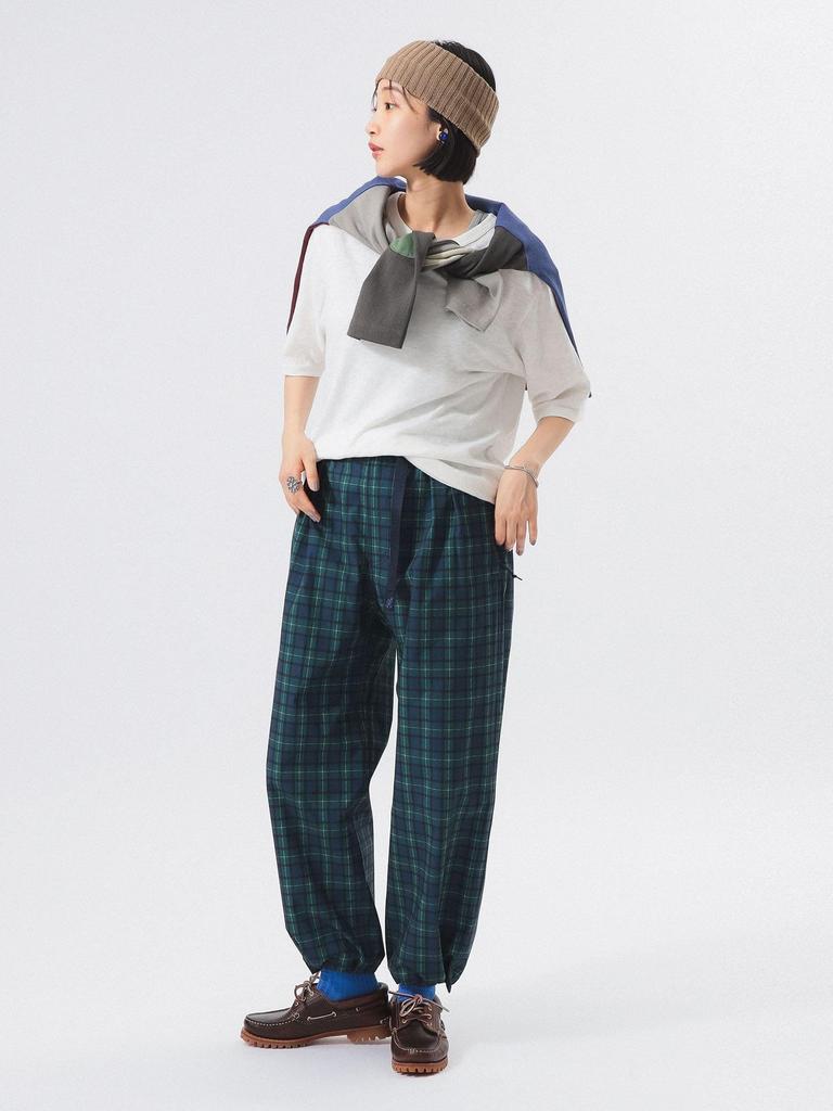 Beams Boy Work Pants [Special Order] Gramicci/Ripstop Slacks Women's BLACKWATCJ FREE