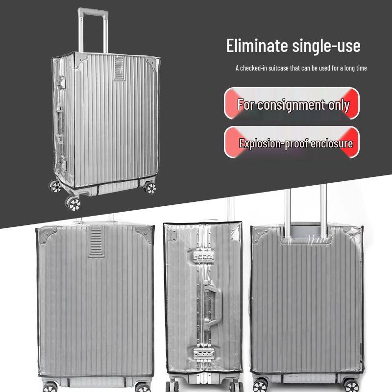 Leather Suitcase Trolley Protector: Wear-Resistant, Transparent, Dust Cover for Check-in Luggage