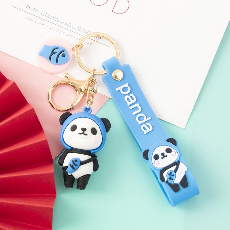 Sichuan Panda Bamboo Keychain Ornament: Cute Chengdu Zoo-Inspired Small Gift
