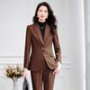 Tluoman Women's Plaid Business Suit Set