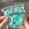 Transparent Ocean Sensory Fidget Toy Cube Shape Stress Relief Ball  for Table Decoration