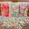 200pcs Macaron Colored Rubber Band High Elasticity Durability Multi-color Design Large Bag European American Style Daily Fashion