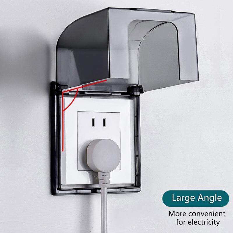 Sturdy Plastic Protective Waterproof Outlet Cover 86 Type Receptacle for Bathroom Plugs and Switch Socket Face Plate