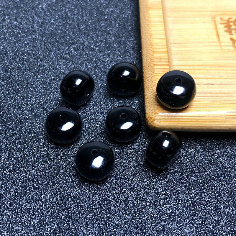 Black Agate Spacer Beads for DIY Handcrafted Accessories