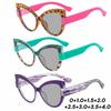 Luxury Men Women Photochromic Reading Glasses Fashion Finished Minus Diopter Glasses Outdoor Color Changing Sunglasses 0 To +4.5