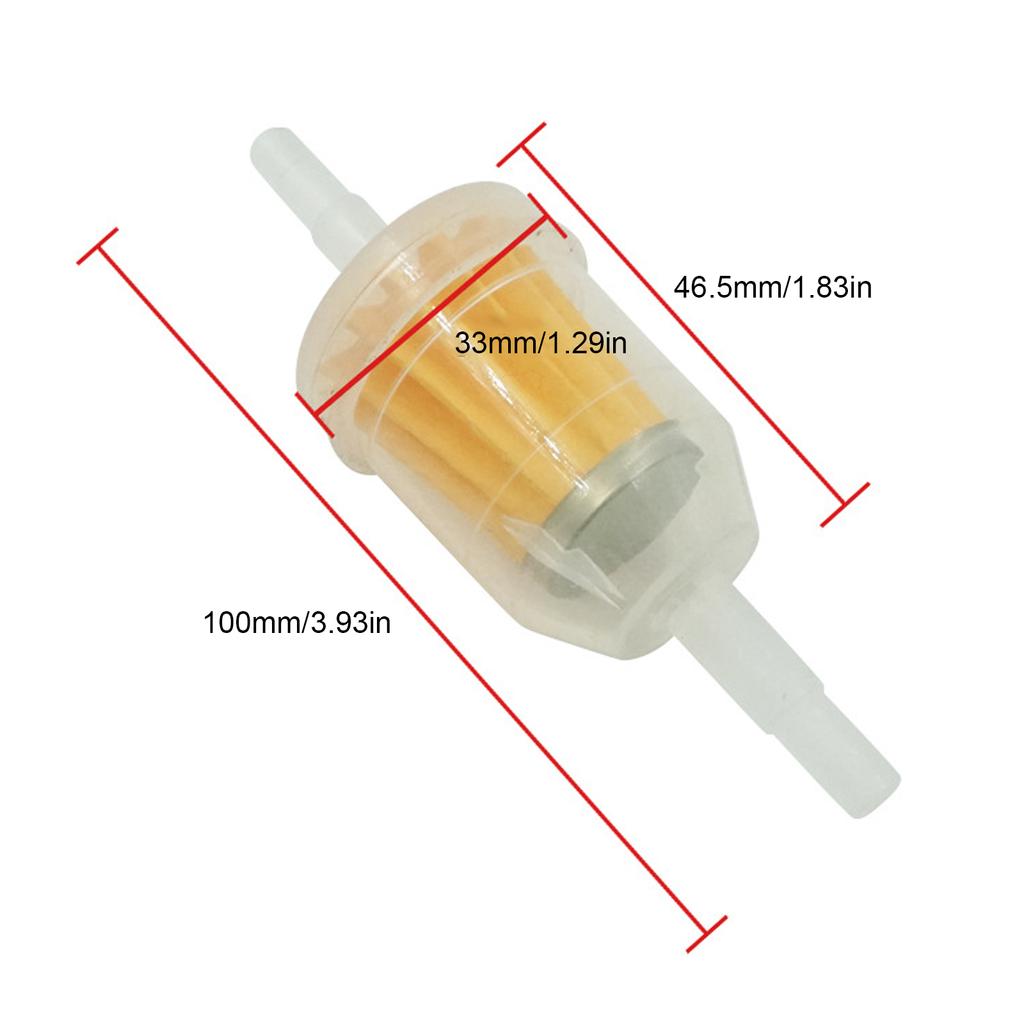 10 buc. Filtru universal de gaz/combustibil în linie 6MM-8MM 1/4" pentru mașina de tuns iarba Motor mic Accesorii auto Motociclete