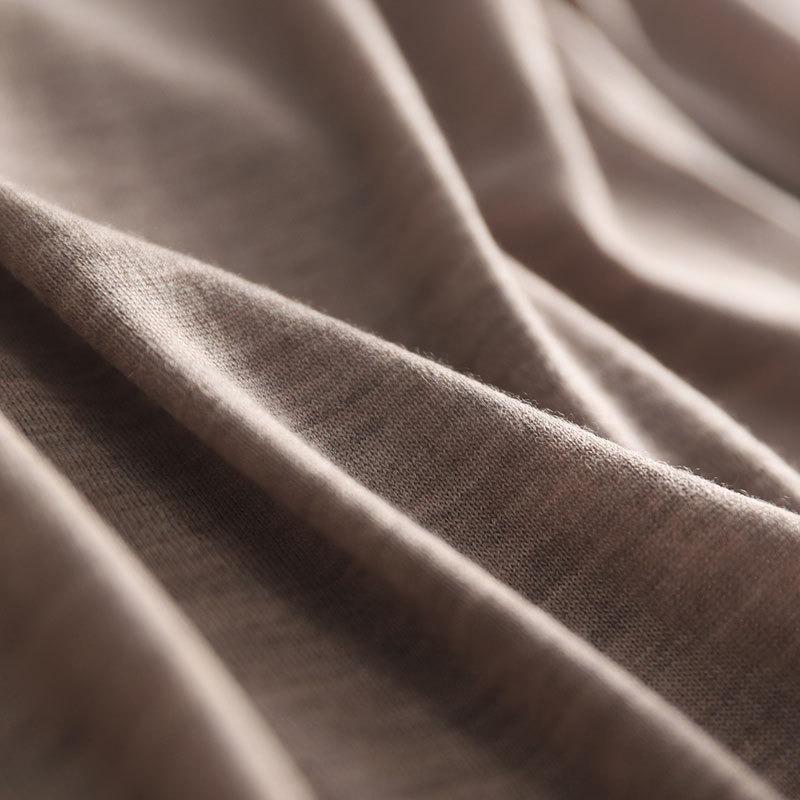 Women's Half High Neck Knitted Sweater Short Sleeved T-shirt Top